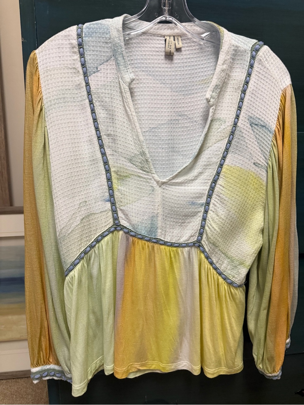 Blank London Light Waffle Knit Top in Cream